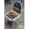 Cadeira industrial de madeira recuperada para banquetes de restaurantes